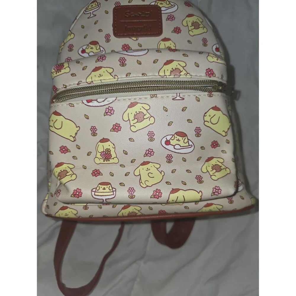 Loungefly Hello kitty pompompurin pudding mini backpack bookbag purse tote bag!
